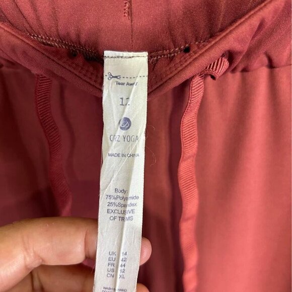 CRZ YOGA woman’s day pant. Athleisure. Cranberry colour. Size 12. Drawstring. Ne - Picture 5 of 9